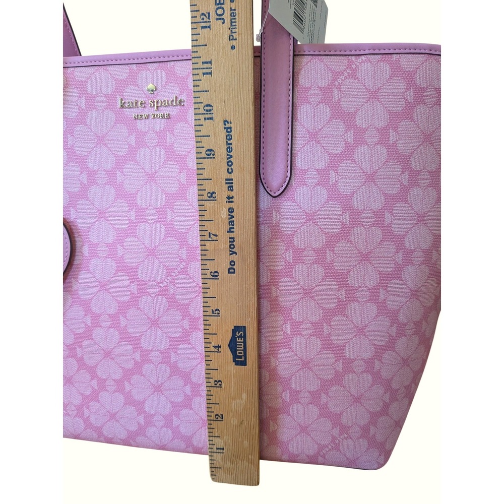 Kate Spade Tote Coquette Heart Charm Pink Valentine Flower Parisian New Preppy - Picture 11 of 12